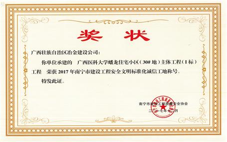 南寧分公司四個項(xiàng)目獲表彰！
